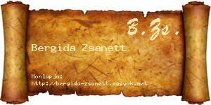 Bergida Zsanett névjegykártya